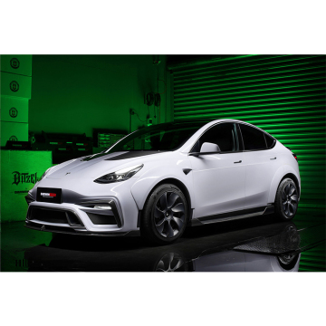 Fender ancho de fibra de carbono estilo Imp II para Tesla Model Y