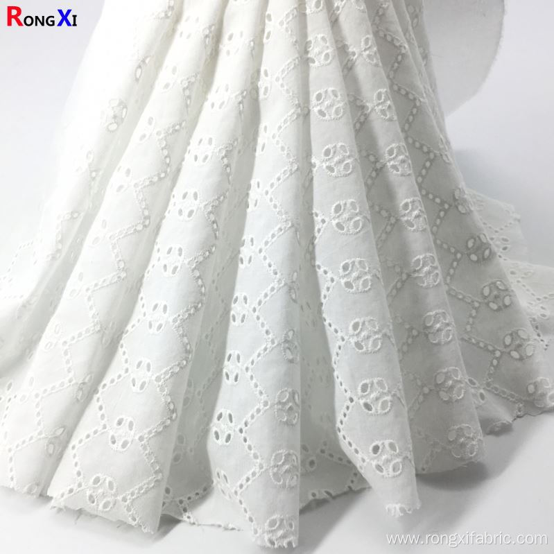 New Design bedsheet 100% Cotton Lace Fabric Embroidery