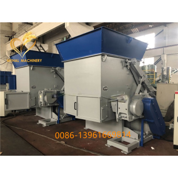 Twin shaft shredder machine for plastic recycling