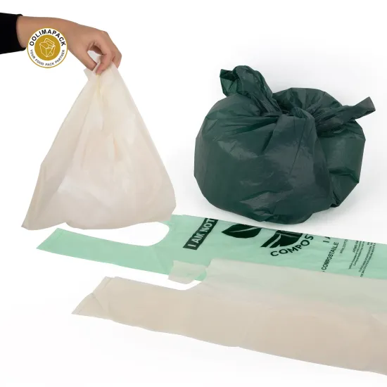 Biodegradable PLA Bags Made from Corn Starch: Compostable Kitchen Garbage and Mailing Solutions