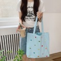 Lovely Cute Heart Embroidery Tote Canvas Bag