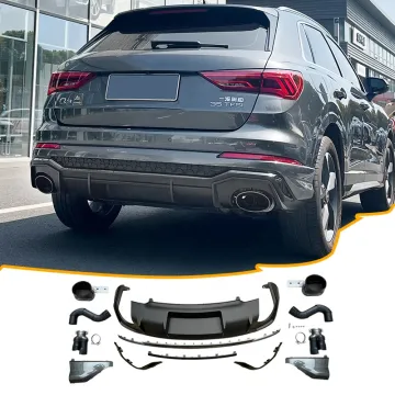 2019-2023 Q3 Body Kit Rear Diffuser for Audi Q3 Sportback SUV - PP Material Q3 SQ3 RSQ3
