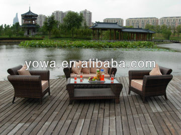 Alu. rattan sofa / wicker sofa YHA-027