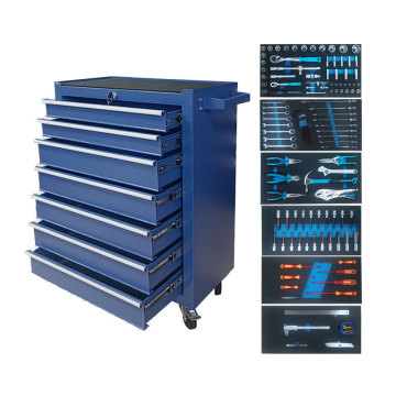 7-Drawer Tool Trolley with EVA Foam Trays: Simplifying Garage and Workshop Organization