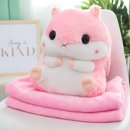2021 Bestselling Custom Stuffed Hamster Plush Toys with Blanket