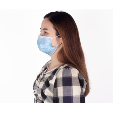 Blue 3-Ply Disposable Earloop Face Mask Virus