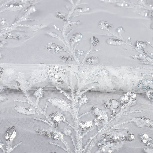 grande robe de mariée de haute qualité en tissu à paillettes