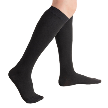20-30mmHg Black Compression Socks for Men and Women - Cotton Varicose Vein Socks for Nurses