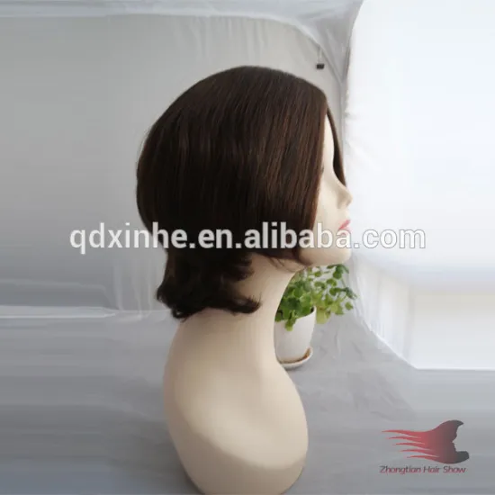 Silk Top Kosher Wig Mongolain Hair Color #4 Short BOB Jewish Wig
