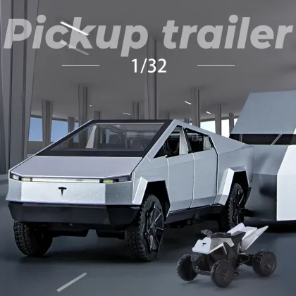 1/32 Scale TSL Trailer Off-Road Alloy Model Car with Sound and Light - Kids Toy Gift