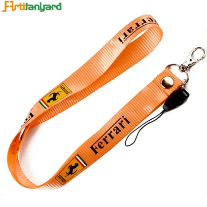 Yellow Nylon Lanyard with Printing Logo