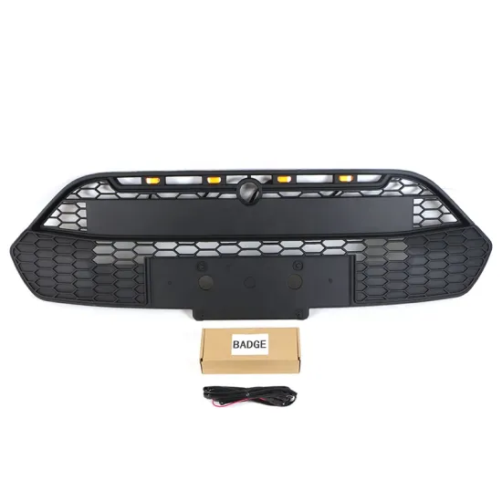 Black ABS Car Front Grille with LED Light for Ford Transit Connect Wagon 2012-2018 Euro