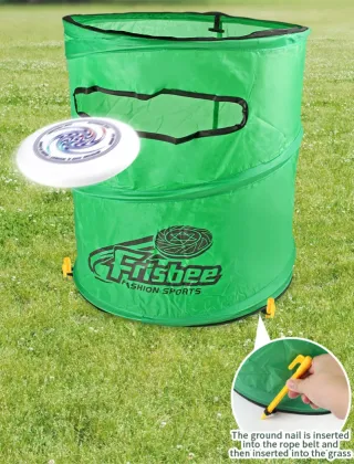 Folding Frisbee Toss Game Set with 2 Disc Targets and 2 Ultimate Standard Discs