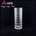 Simple Transparent Glass tree Grain Vase Table Decoration