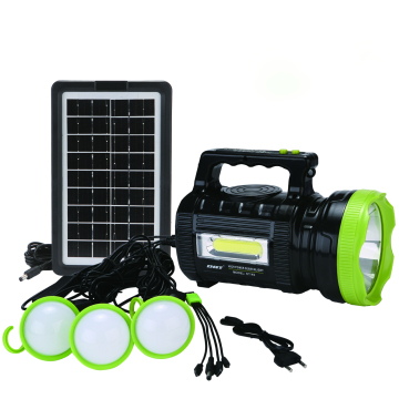 DT-X9 Portable Solar Lighting System with USB Charging and LED Bulbs