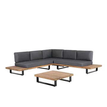 5 Seater Wooden Garden Corner Sofa Set: Outdoor Furniture Collection