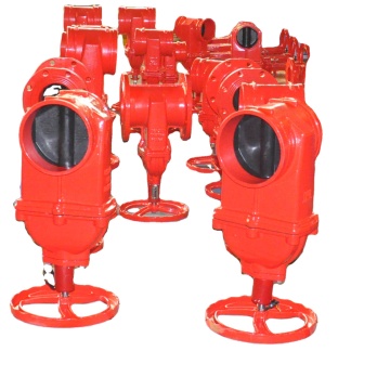Lage druk 5-inch handmatige gietijzeren dubbele flens sluisklep: zoekmachine titel