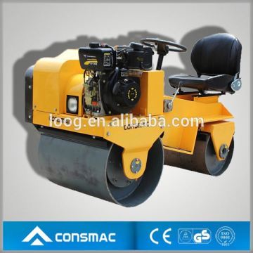 Quality manual double drum vibratory roller for skid steer for sale