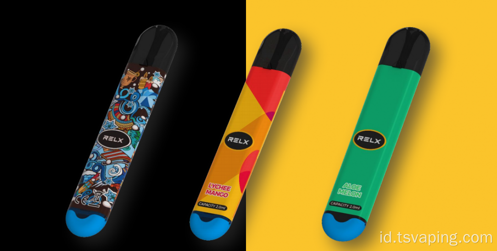 Desain baru relx sekali pakai koil keramik 600puffs