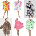 Lembu Giant Pocket Winter Oversize Sherpa Hoodie Blanket