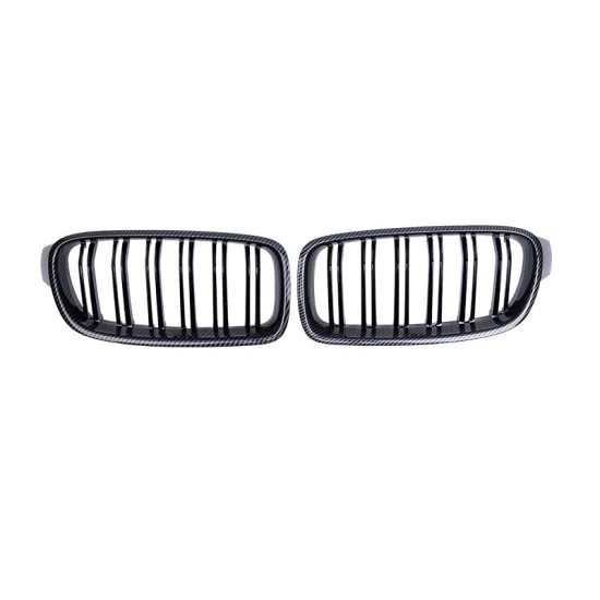 Factory Direct Grille Double Line Car Front Glossy Black Grill 2013-2019