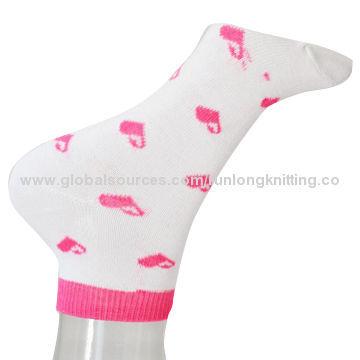 Women's ankle socks, made of cotton/polyester/spandex/elastic