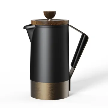Ceramic French Press with Stainless Steel Plunger and Silicone Handle