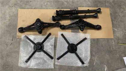 Double three claws cast iron table base