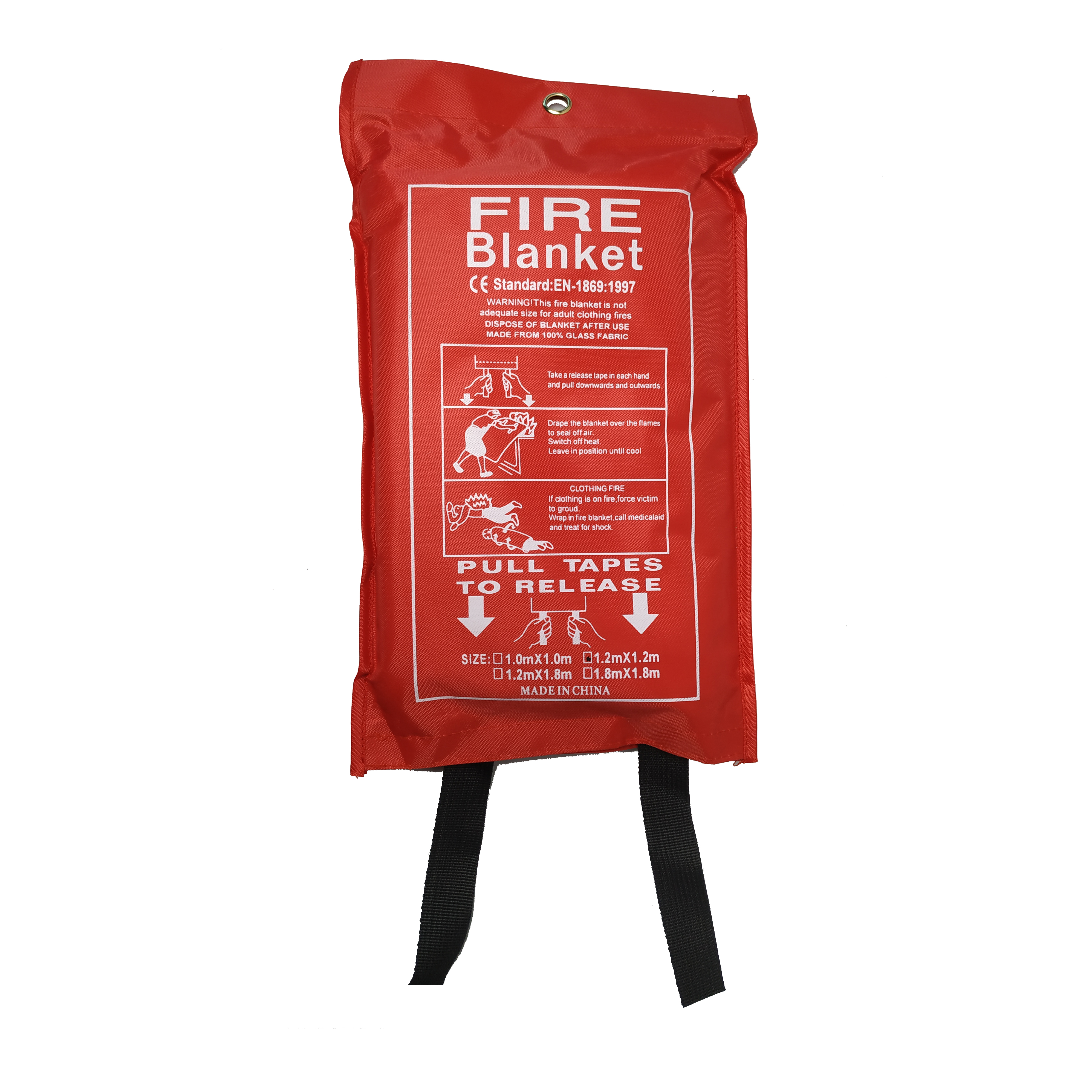 Couverture de feu Fibre en verre du sac rouge