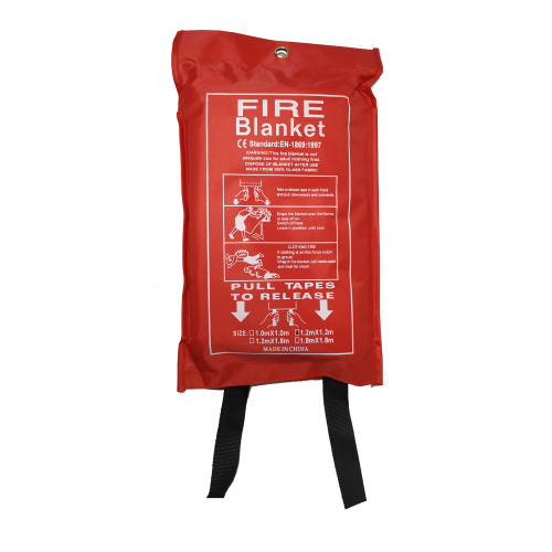 ผ้าห่มดับเพลิงถุงสีแดงแก้ว