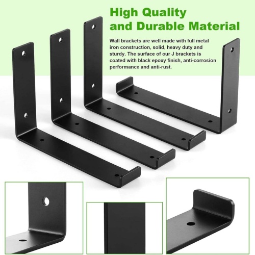 10-Inch Steel Floating L Shelf Bracket