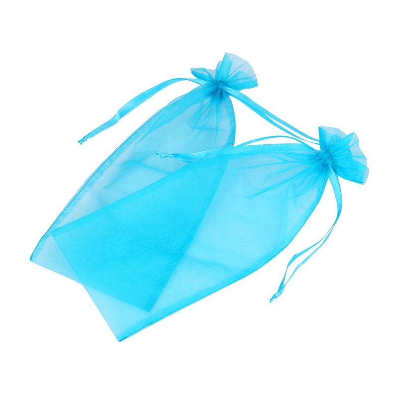 blue organza bag