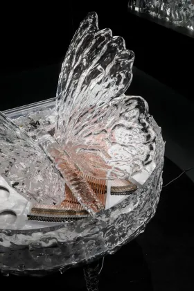 Transparent Butterfly Piano Crystal Piano [Automatic play]