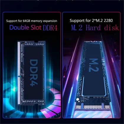 Intel 12th Gen LAN Three-Screen Display With Fan