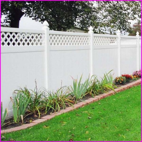 Free maintanence safety White pvc privacy fence