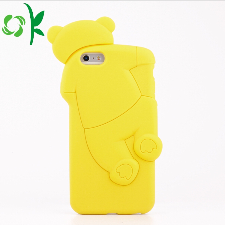 Cute Yellow Bear Telephone Case Soft Silicone Shell