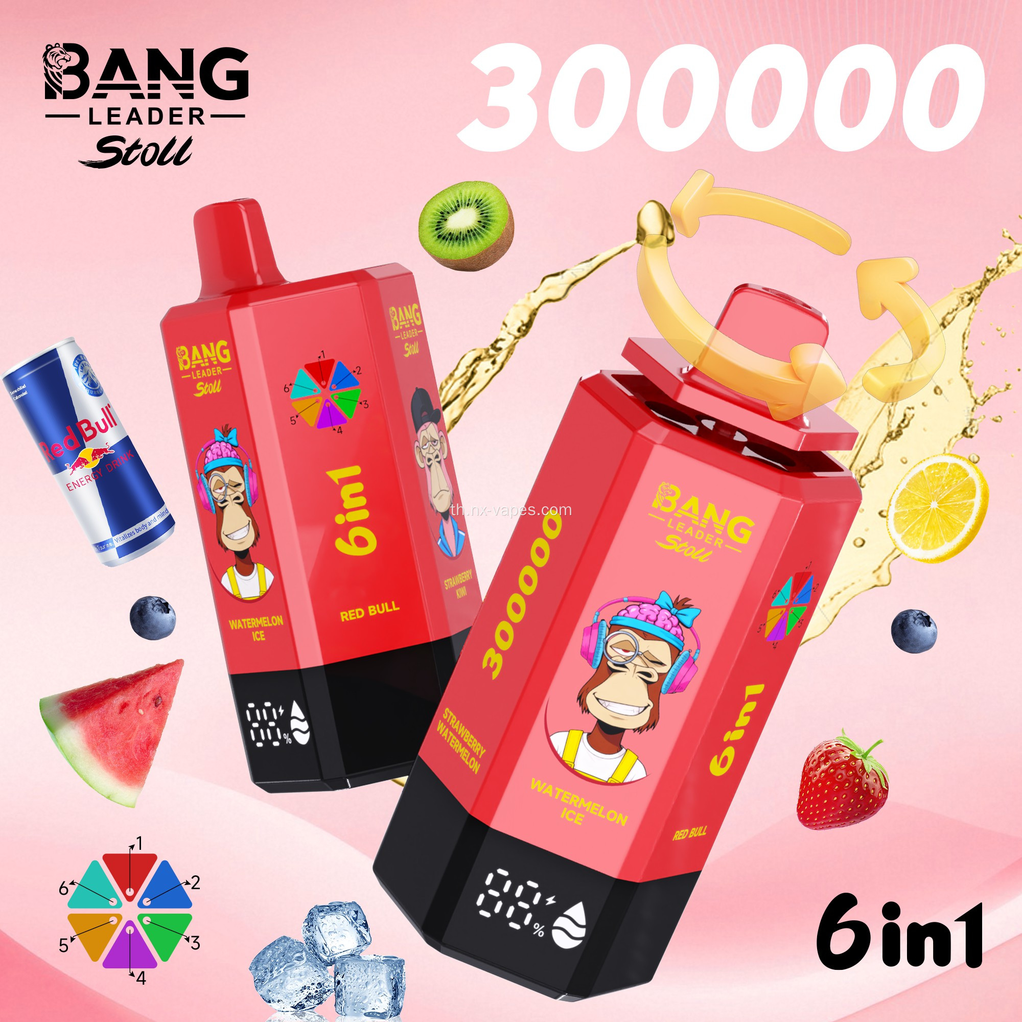 คลังสินค้าของสหภาพยุโรป Bang Leader 300k พัฟ vape