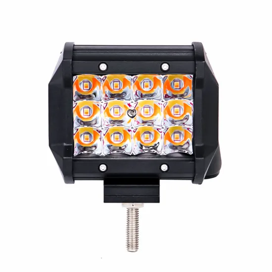 4 Inch 36W RGB LED Light Bar - Amber White Discoloration