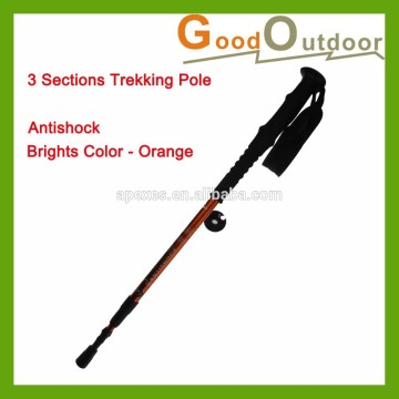 W05-C11 Orange Alu. 6061 three Sections Adjustable Trekking Pole