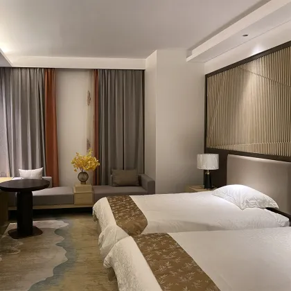 Modern Hotel Furniture Supplier: Twin Beds and Bedroom Sets for 3-5 Star Hotels