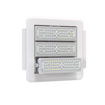 ไฟหลังคา LED พลังงานสูงสำหรับสถานีบริการน้ำมัน - 100W ถึง 200W IP65 ติดตั้งอลูมิเนียมปิดภาคเรียน
