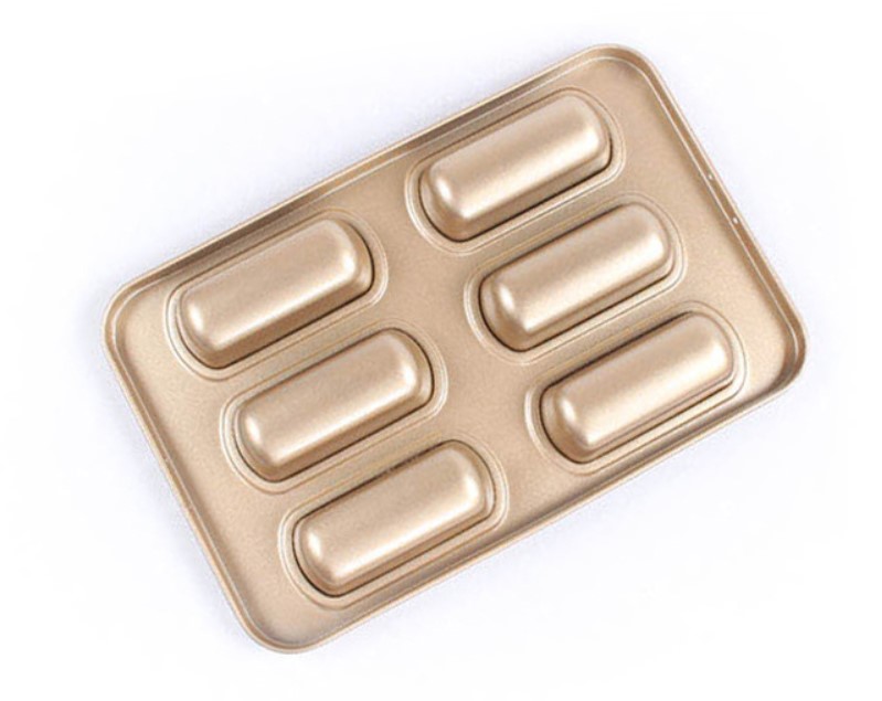 6-cavity gold nonstick mini loaf pan (6)