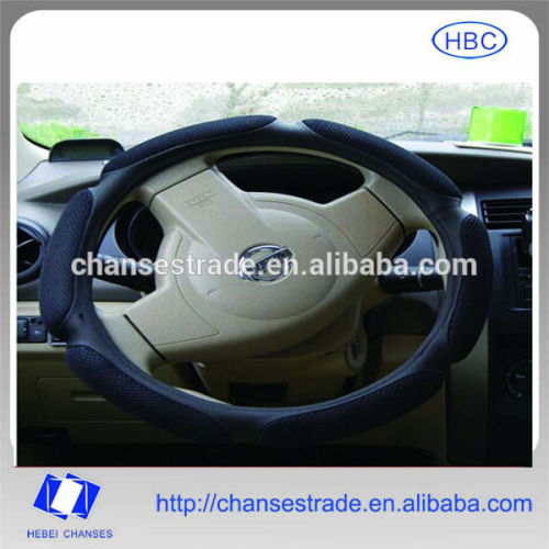 Wholesale PU+suede fabric+sponge car steering wheel cover/ heated steering wheel covers