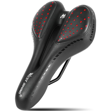 MTB Mountain & Road Bike Saddle: PU Leather Gel-Filled Comfortable & Shockproof Cycling Saddle