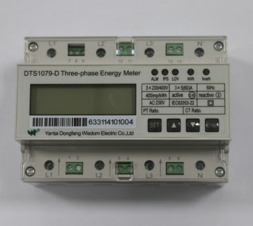 MODBUS DF433 distribition station transduser three phase din rail energy meter power meter