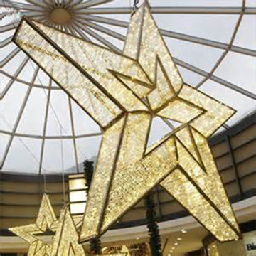 Estrela de Natal ao ar livre 3D grandes luzes