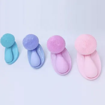 4 Function Silicone Facial Cleansing Brush with Rotating Magnetic Beads, Waterproof and Rechargeable