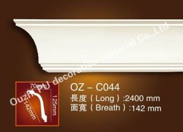 waterproof PU foam Plain corner moulding /cornice/Interior decoration