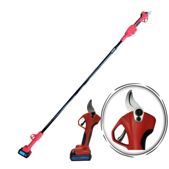 Professional Grade 35mm Cordless Garden Pruner with Telescopic Pole and Lithium Battery: Effortless Tree Trimming Solution