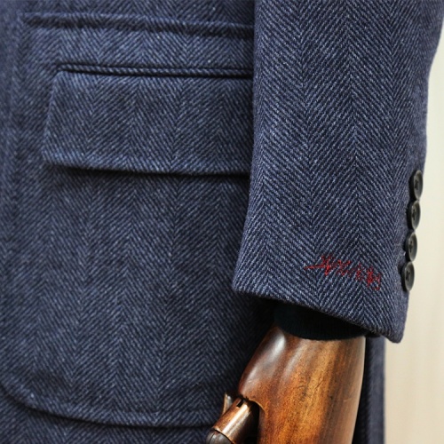 Grey Tweed Long Coat with Belt Fashion Style